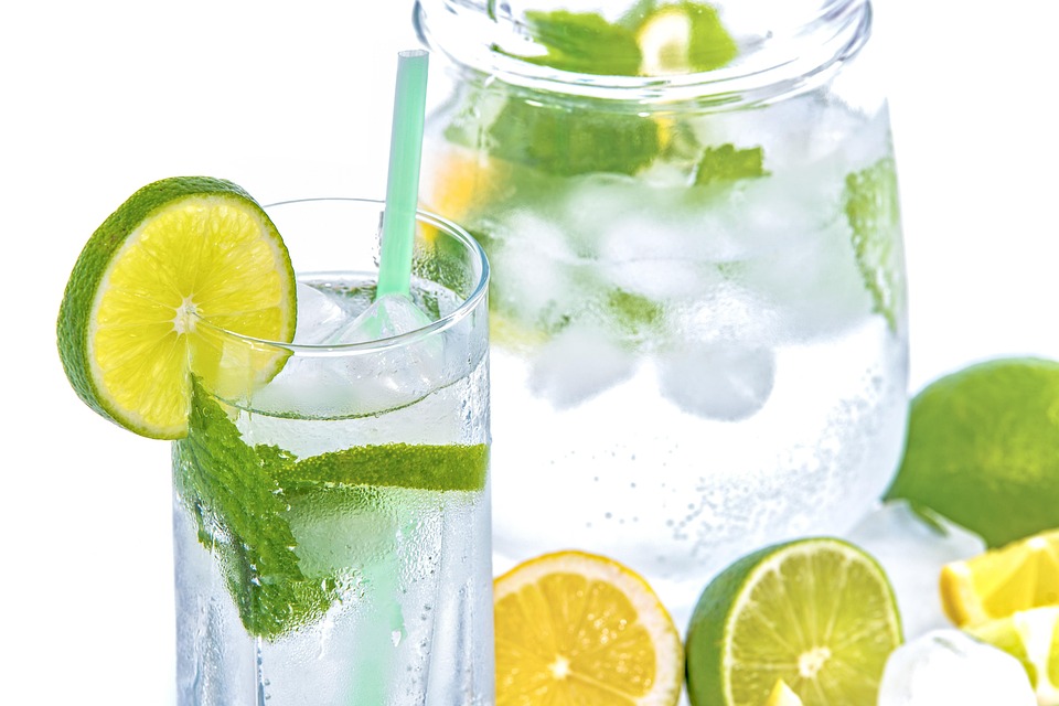 Mineral Water, Lime, Mint, Glass, Drink, Cold, Fresh